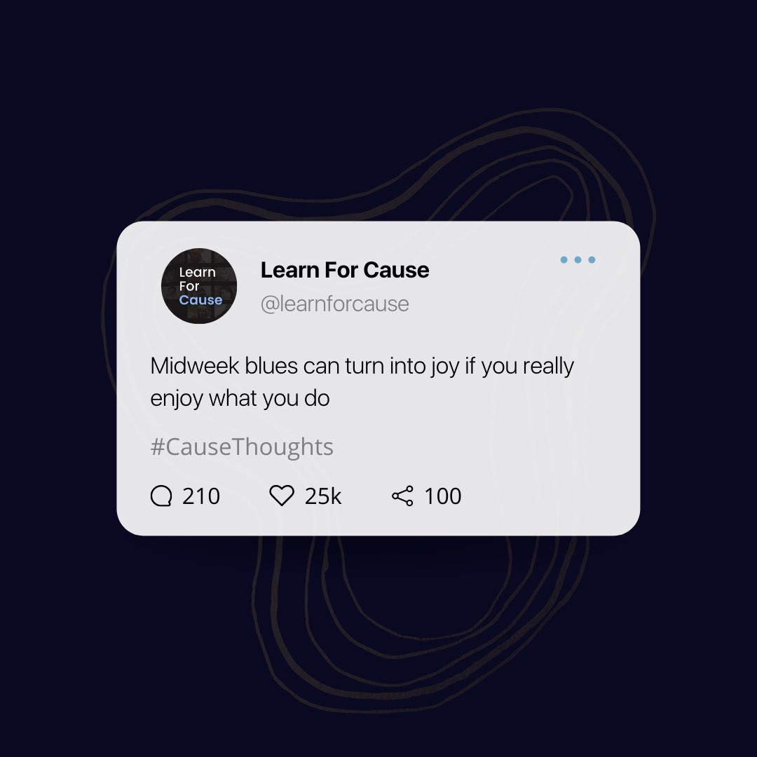 LearnForCause's tweet photo. Ideal scenario would be passion = Happiness!

Join us @ Team cause and became a part of the process of reimagining education in the E-learning space.

Career at Team Cause : https://t.co/j1VQWedSIG
#RelmaginingEducation #Causeculture #causetrainings #learnforcause https://t.co/QtJO1RXXPJ
