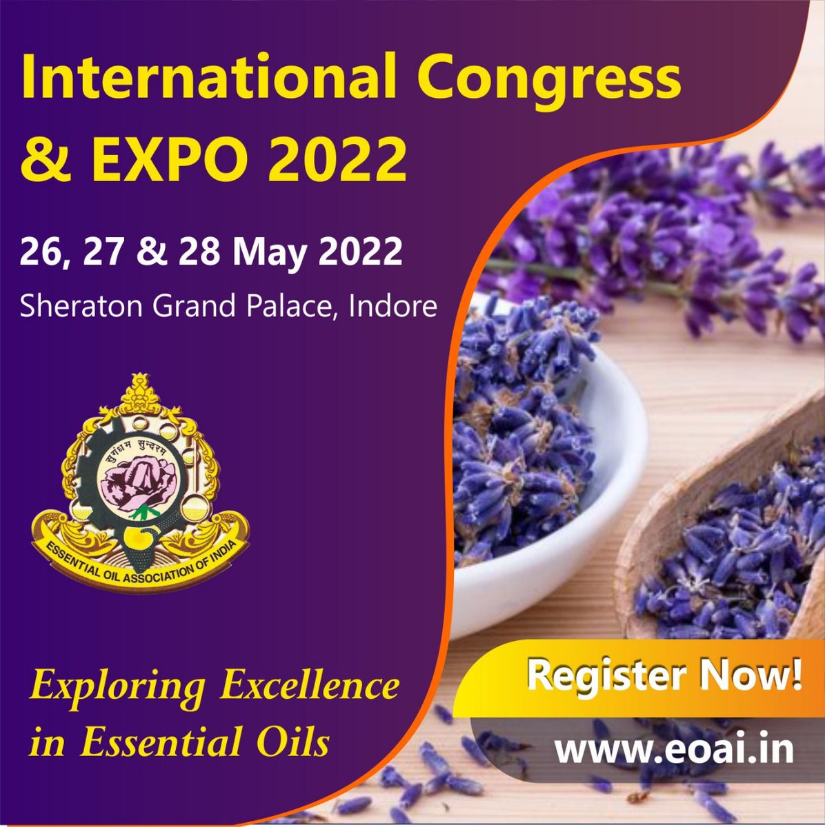 eoai_in's tweet photo. Registrations are filling up fast .Hope you have registered yourself and your loved ones for the upcoming fragrant event at https://t.co/EhTylIBIWg

#essentialoils #eoai2022 #nature #expo2022
#aromachemicals #fragrances https://t.co/TKLUIsC6iT