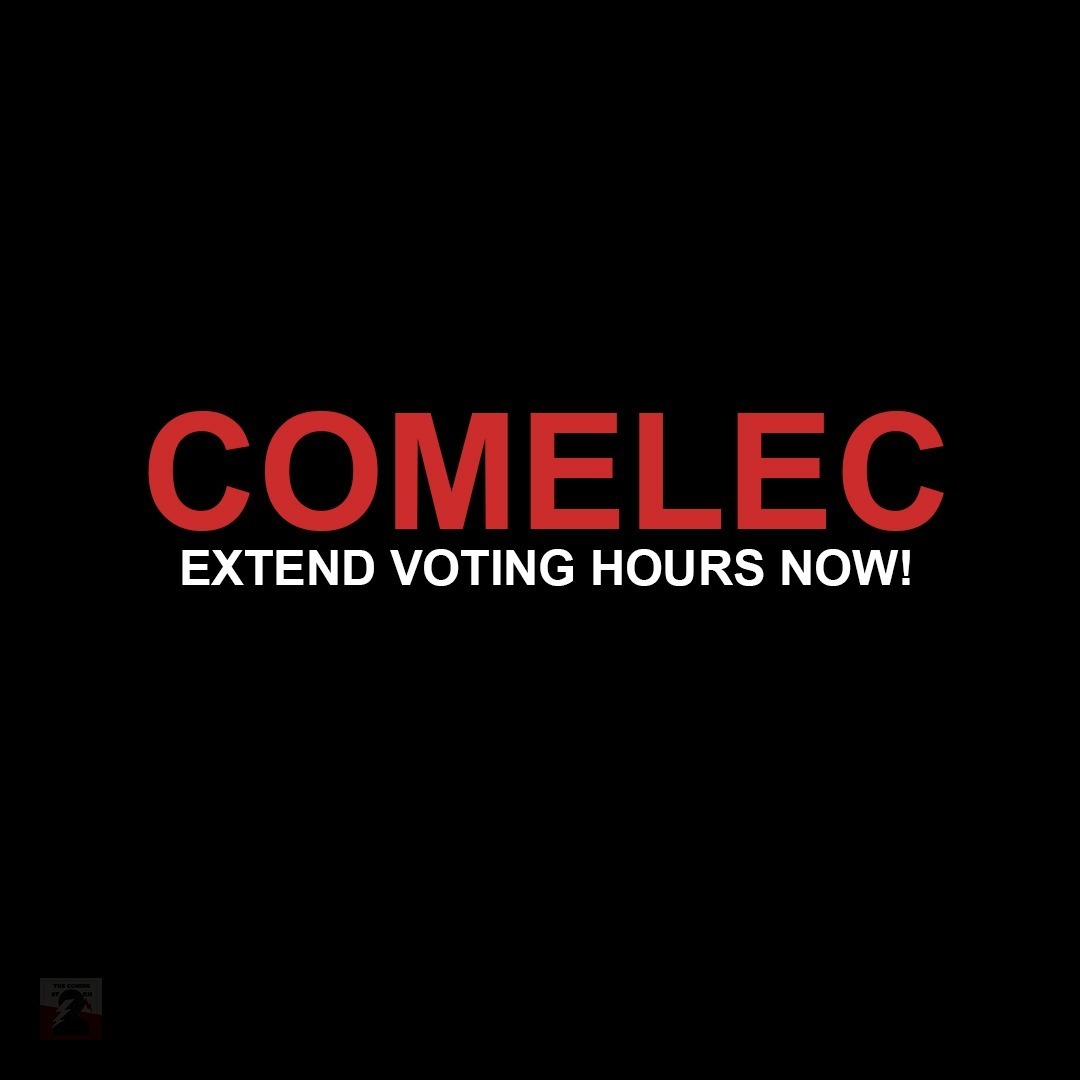niel_alcaraz's tweet photo. Kasabay ng kaliwa't kanang isyu tungkol sa mga sirang vote-counting machines, nananawagan kami na i-extend ang voting hours para sa mga kababayang nagnanais ng malinis at tapat na botohan!
#ExtendHalalan2022 #ExtendVotingHoursPH #KontraDaya2022
ctto https://t.co/5EUaZuAB4h