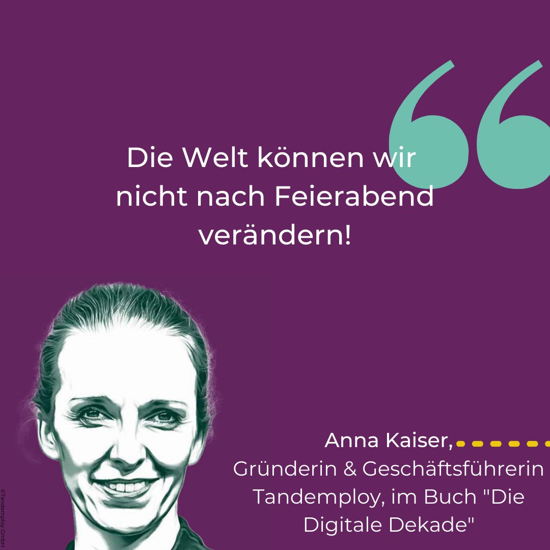 Tandemploy - a phenom company (@tandemploy) on Twitter photo Unternehmen sind ein entscheidender Treiber auf dem Weg in eine lebenswerte & enkeltaugliche Zukunft. Ein Plädoyer unserer Geschäftsführerin <a href="/annakaiserin/">Anna Kaiser</a> für einen Kulturwandel in Unternehmen zur digitalen Transformation - im Buch "Die Digitale Dekade". tinyurl.com/ycksybhh Unternehmen sind ein entscheidender Treiber auf dem Weg in eine lebenswerte & enkeltaugliche Zukunft. Ein Plädoyer unserer Geschäftsführerin <a href="/annakaiserin/">Anna Kaiser</a> für einen Kulturwandel in Unternehmen zur digitalen Transformation - im Buch "Die Digitale Dekade". tinyurl.com/ycksybhh