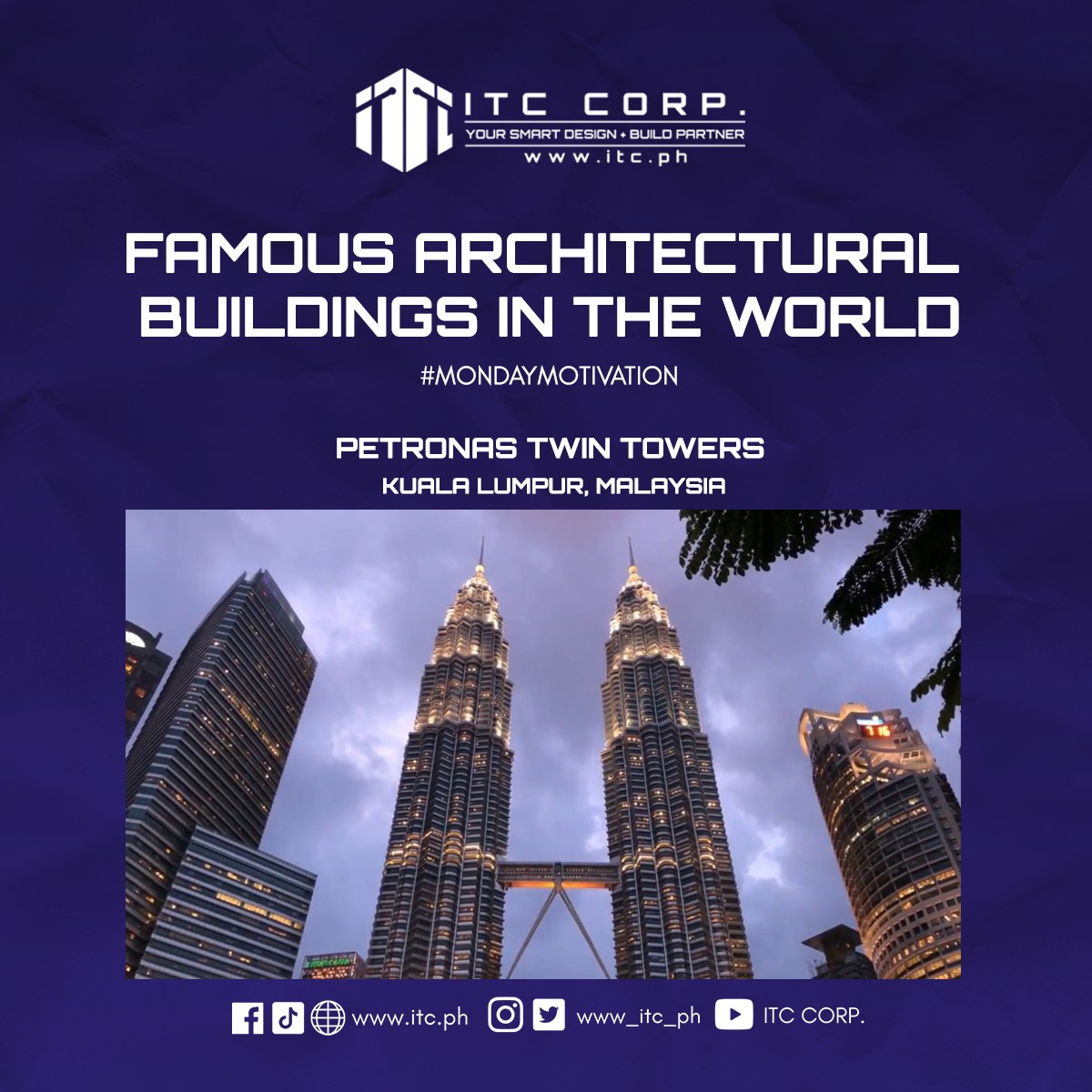 www_itc_ph's tweet photo. Do you ever wonder what are the most famous architectural structures around the globe? Here is our very own top 5 list that will surely make you want to visit them! 

#design #DidYouKnow #architecture #building https://t.co/QNrqmDR53N