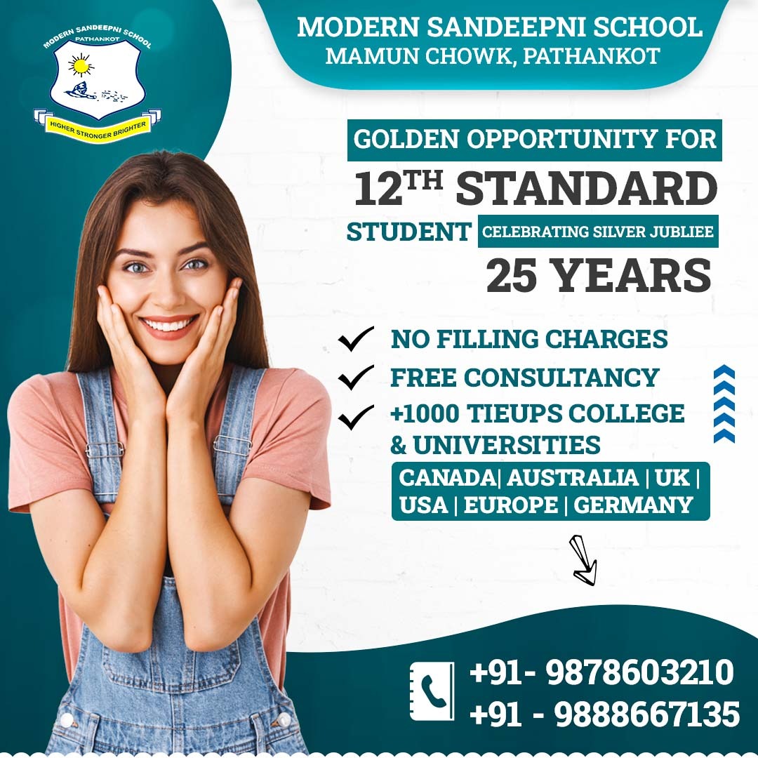 MSSptk's tweet photo. Modern Sandeepni school, Pathankot is one such institution that has prospered from strength to strength in the preceding 25 years since its commencement. 
On the reassuring affair of the school's Silver Jubilee, we are enlisting a considerable overture for students...... https://t.co/zHatuYU9sY