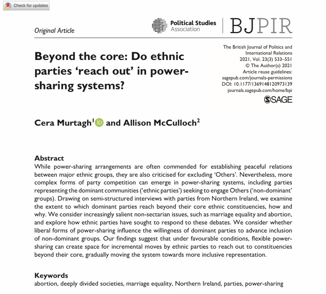 BritJPIR's tweet photo. 4. 
@CeMurtagh &amp; @allimcculloch on the extent to which dominant parties reach beyond their core ethnic constituencies, how and why.

https://t.co/MnGD2jtxVf https://t.co/hkHuoqhnkI