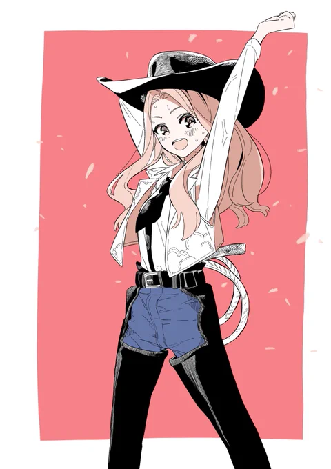 星鏡のPVからの妄想絵です。普段デザイナーとして社会と戦っているめめめ。休日牧場体験に来て見事ハマった。何故か羊の群れに囲まれて動けなかったがすごく楽しんだめめめ…という感じです!! #めめアート 