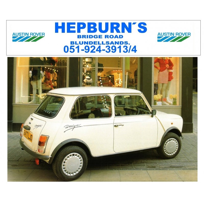 miniphernalia's tweet photo. Hepburns #AustinRover of #Blundellsands Replica Dealer Sticker - https://t.co/sVbyPl6DaP #MiniDesigner #MiniAdvantage #MiniChelsea #MiniMayfair #MiniCity #Mini30 https://t.co/iwX2N5FQrg