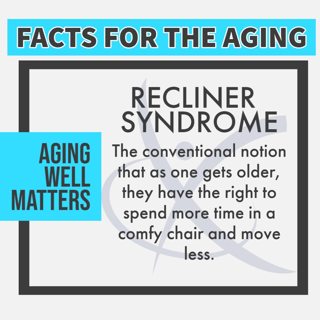 Feldman_PT's tweet photo. Regular #movement as we age is extremely important to maintain a good quality of life!

Although Recliner syndrome is a 100% made-up “syndrome”, it is the crux of many elderly men and women!

Stay tuned throughout to #feldmanpt as we talk about aging &amp; what you should know! https://t.co/p6qlMJUAJc
