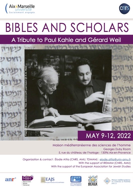 DenjeanClaude's tweet photo. É. Attia @univamu @AgenceRecherche @The_EAJS propose un colloque Bibles and Scholars à suivre en ligne
 https://t.co/EXnDoOh6LM https://t.co/MajYV8luVu