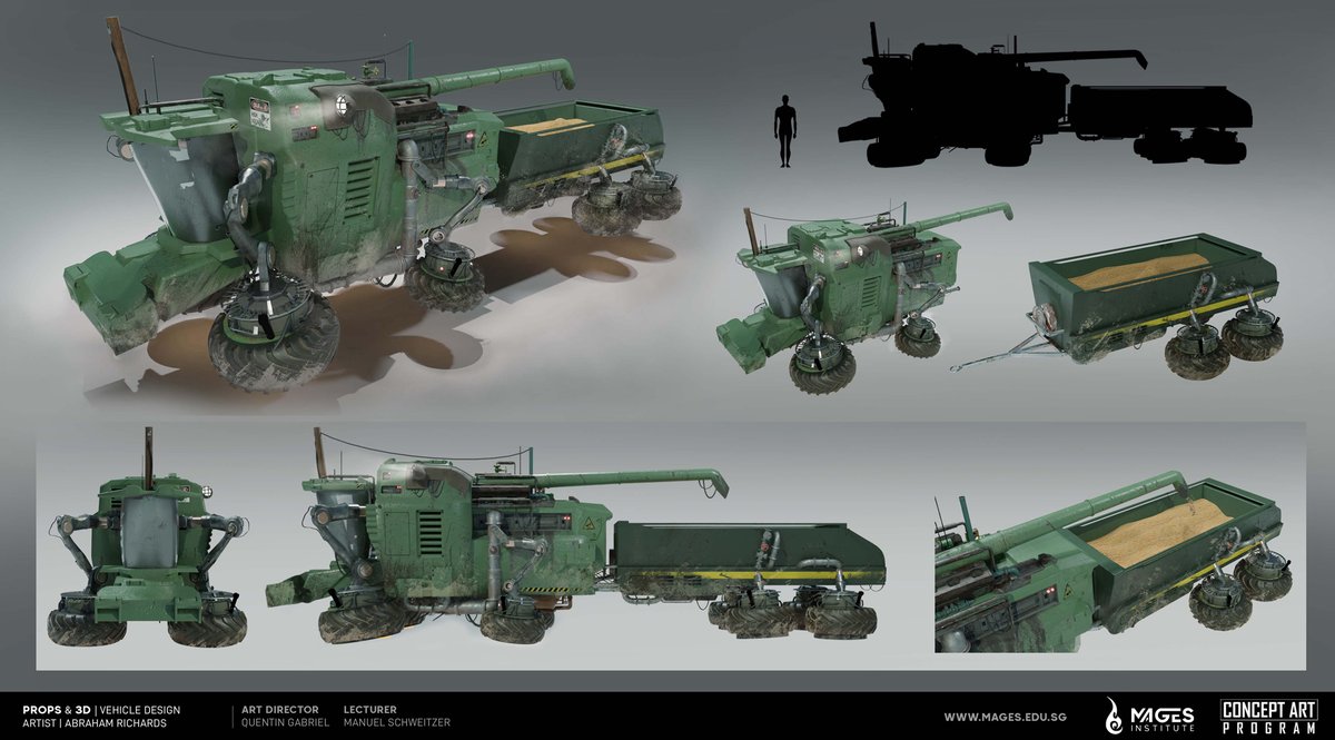 MAGESSingapore's tweet photo. Proud to share this beautiful artwork showcasing vehicle designs by Abraham Richards, Concept Art MAGES Student.

CREDITS: Abraham Richards, Concept Art MAGES Student (DED) 

#ConceptArt #EnvironmentDesign #VehicleDesign #MAGESsg #AutomobileDesign https://t.co/iec4oHw4N1
