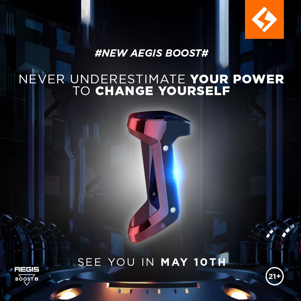 GeekvapeTech's tweet image. New Aegis Boost is coming soon!🔥
Are you a big fan of it? Stay tuned for more surprises on May 10.
See you tomorrow!🤓🤓🤓

#Geekvape #Geekvp #AegisBoost #vaper