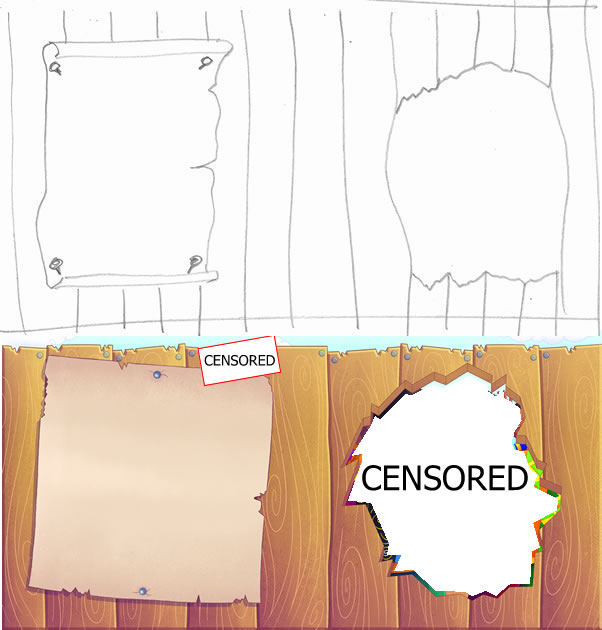 boonboonbooks's tweet photo. This top doodle is from my notes for the illustrations. My useless scrawl of an image in my head, compared to 
@LaurenScotty work of art, who seems to have the ability to read my mind. Bits have been censored, I'm not giving the story away. #masterpiece #framethis #artshow https://t.co/DZZS4ezTFr