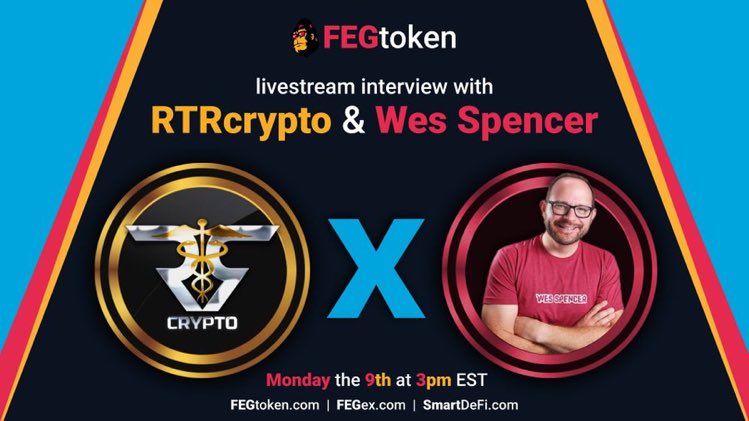 Ste_Cha78's tweet photo. 🚨#FEGarmy 🚨

Set your alarm for 3pm Est

It’s the 9th of May &amp; @wes_spencer will be interviewing @rtrcrypto covering all aspects of the #FEG ecosystem &amp; more

Don’t miss it ⬇️
https://t.co/5wzLOFNTg7

#DeFi #blockchain #BSC #ETH #DEX #shib #BTC https://t.co/KXIu9uyp84