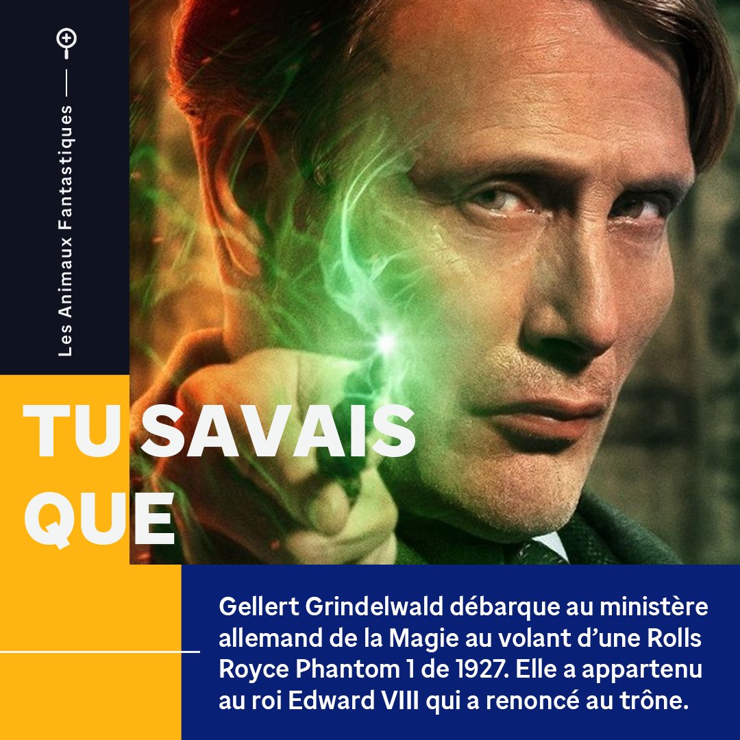 warnerbrosfr's tweet photo. D’ailleurs, le sigle RR a été remplacé par GG dans le film ! Autant dire que la voiture possède une histoire fascinante ! 🚗
Les Animaux Fantastiques : #LesSecretsDeDumbledore, actuellement au cinéma. https://t.co/UYyt4BK7c2
