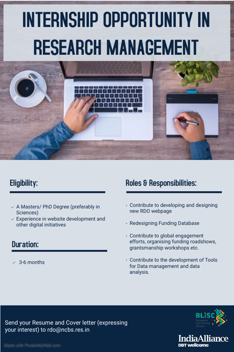 rdoBLiSC1's tweet image. @rdoBLiSC1 is offering a short term #internship opportunity in the field of Research management.
Those interested do apply with resume and cover letter at the earliest !!!