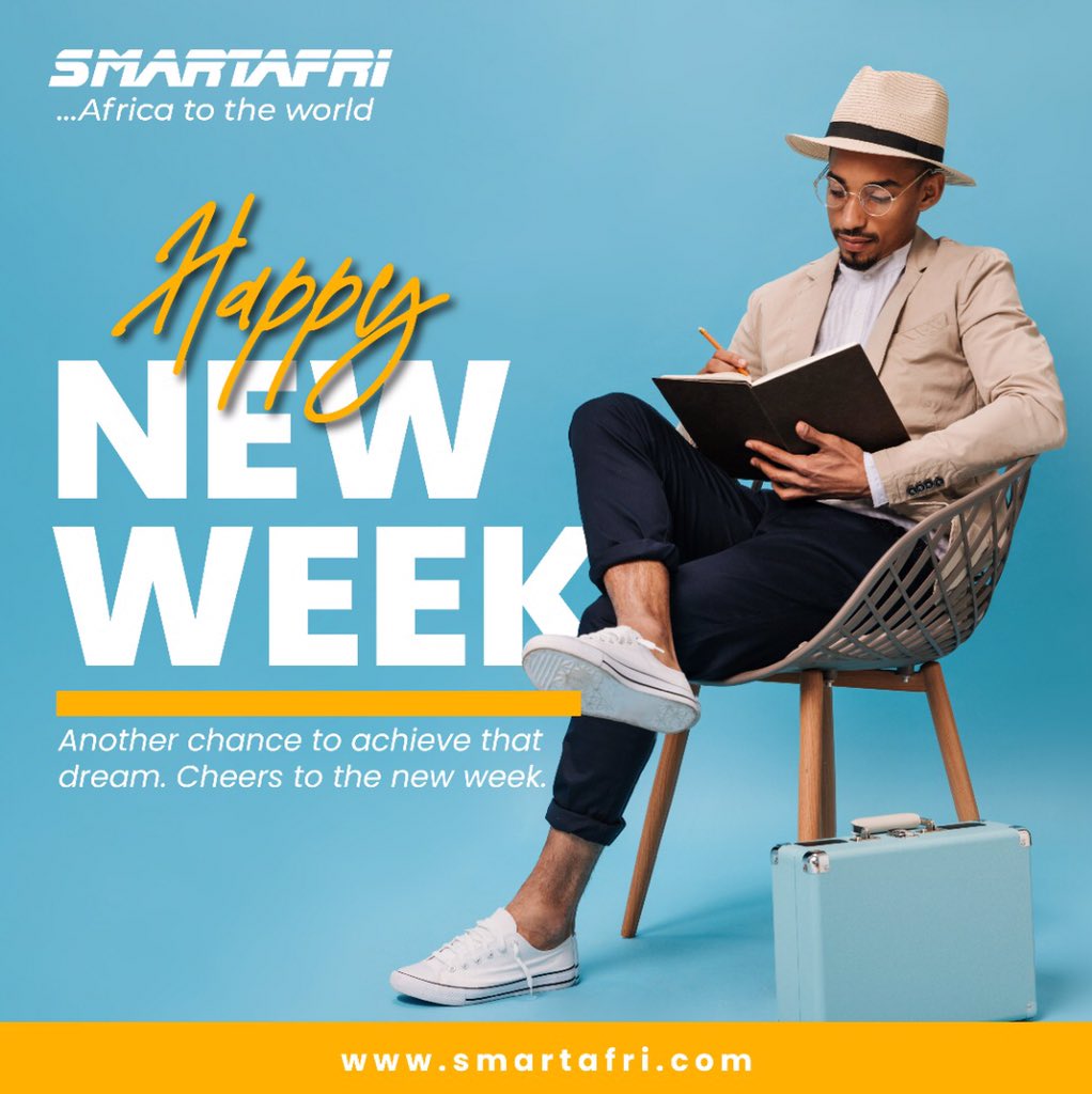 smart_afri's tweet photo. A fresh start! A new week. Another chance to achieve that dream. We at SmartAfri believe in your African dream and cannot wait for your business to soar. Cheers to an amazing week!

#referandearn #africanentrepreneurs #smartafri #mondaymotivation #purelyafrican https://t.co/YKj1j17QEQ