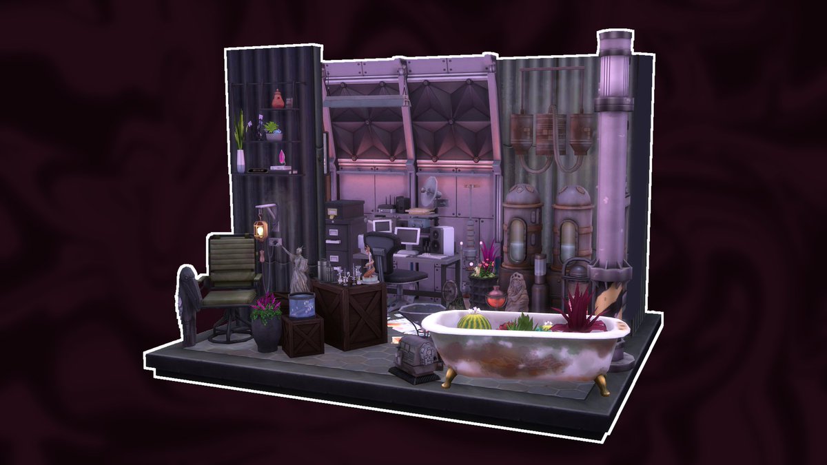 Catharina_Sims's tweet photo. Part 1/2
Sometimes the best way to go undercover is to hide in plain sight. When going not-so-undercover, it is of utmost important your workspace is aesthetically pleasing: complaining neighbors only distract you from your work. #ShowUsYourBuilds #SimsHome #sdchallenge1 https://t.co/WOpJ4HbPOe