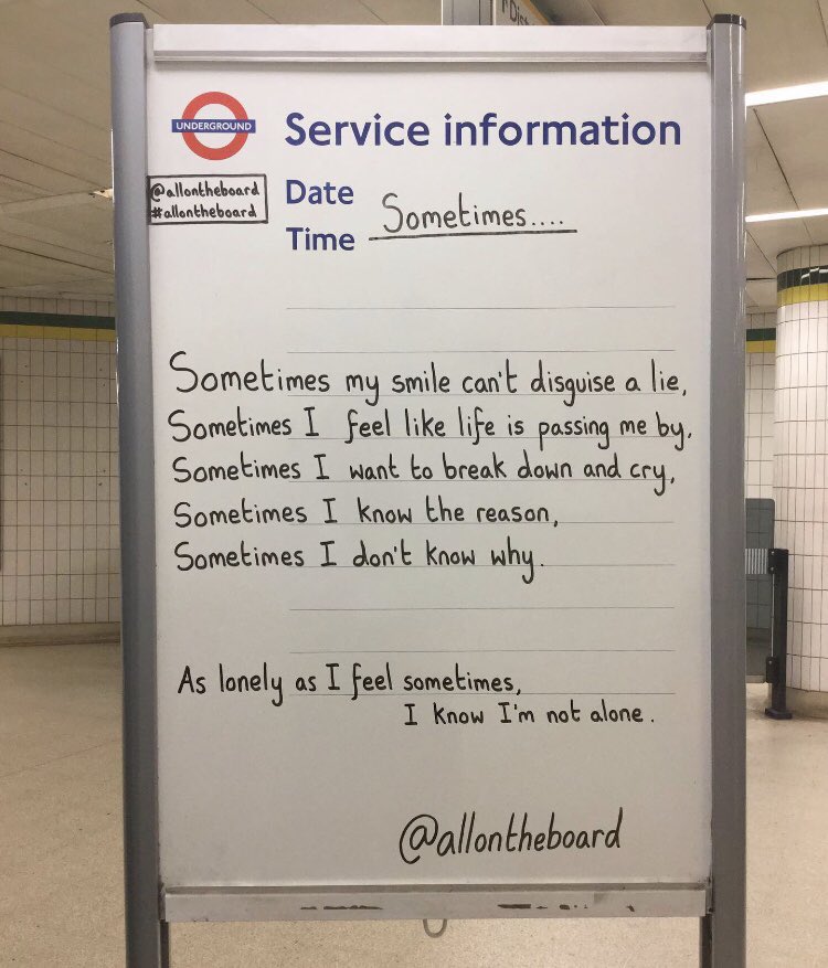 However lonely we feel sometimes, we are not alone. 
Millions of people around the world are feeling a similar way. 
Let’s tackle loneliness and not let anybody feel as if they don’t matter. 

#MentalHealthAwarenessWeek #Loneliness #IveBeenThere