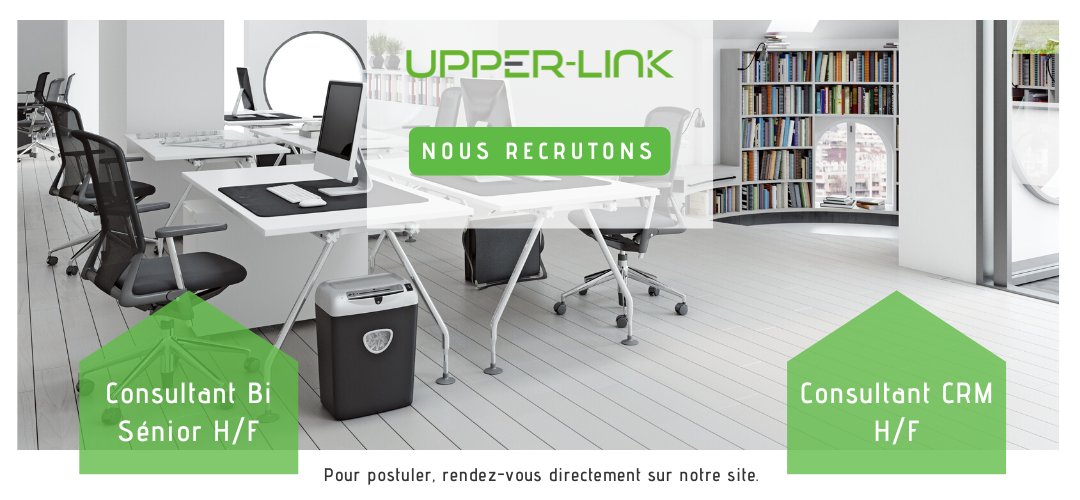 upper_link's tweet photo. #RECRUTEMENT 📢 | Consultant BI Sénior H/F &amp; Consultant CRM

📌 Pour postuler n'hésitez à nous envoyer vos CV directement sur notre site internet : https://t.co/eCtYgCZeUT

#RecrutementIT #hiring #job #upperlink #BI #consultant #Dynamics #microsoft https://t.co/EK6k0axLCd