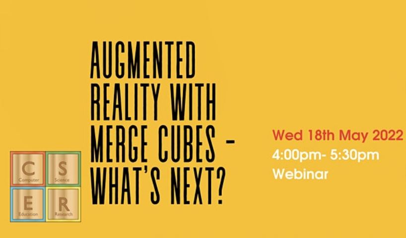 cserAdelaide's tweet photo. Join CSER Project Officer, Sue Carter, for a new workshop on AR &amp; Merge Cubes - What's Next? Wednesday 18 May 4pm ACST
Register for free via:  https://t.co/zVetxBUVcj
#cserSTEMPL #csermoocs #augmentedreality #mergecubes https://t.co/u5ghwaHoIG