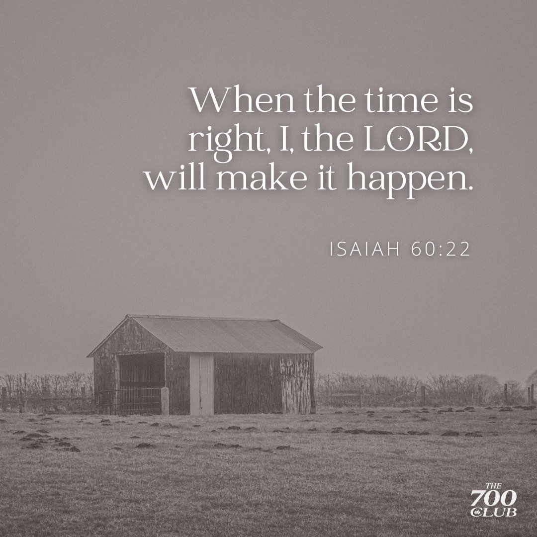 700club's tweet photo. God's timing is perfect! https://t.co/dIE27bjkUY
