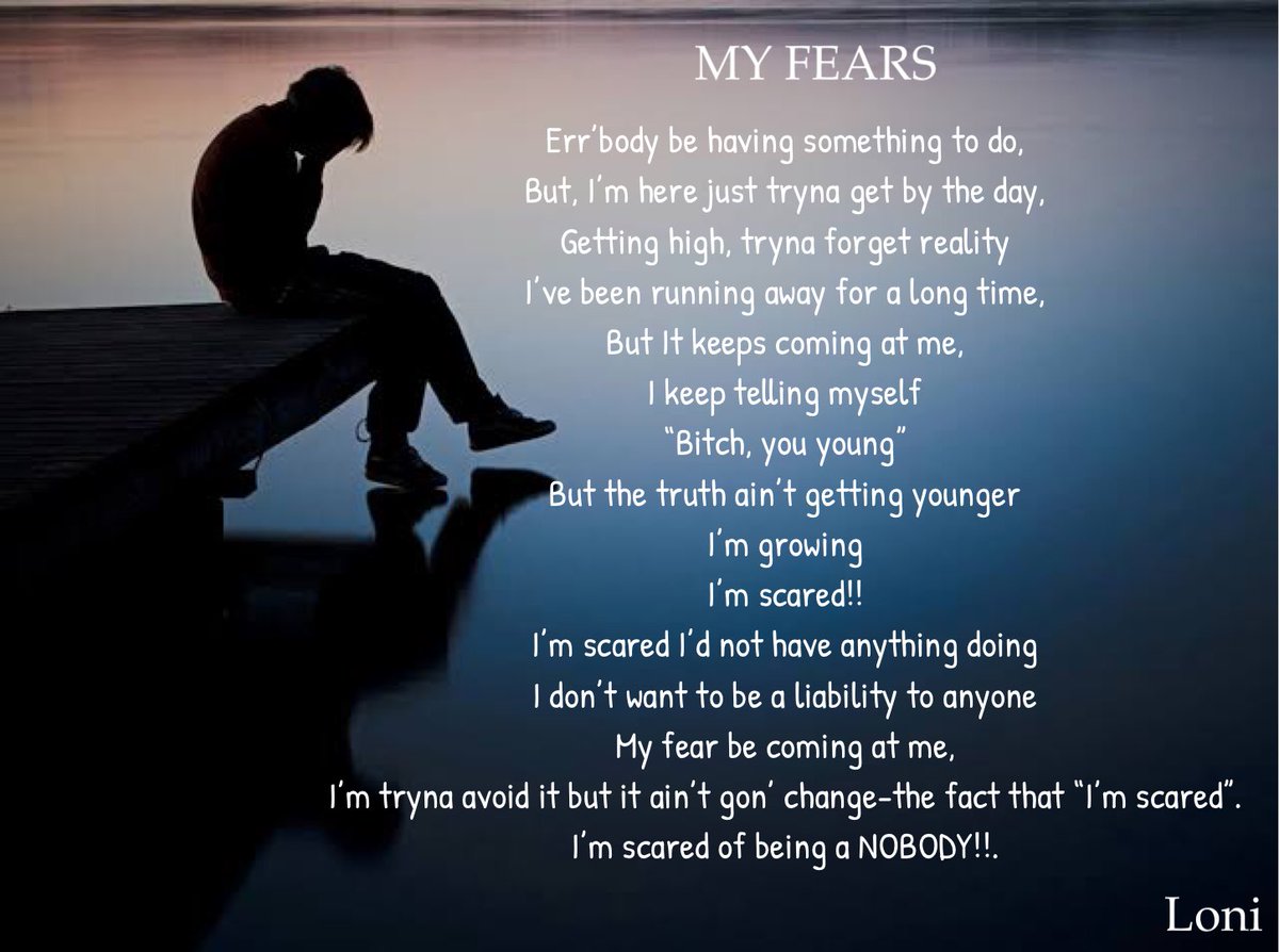 Loni_martins22's tweet photo. My fears🥺
#WritingCommunity #writersoftwitter #iwroteit #poetry https://t.co/rA6FZdPyJx