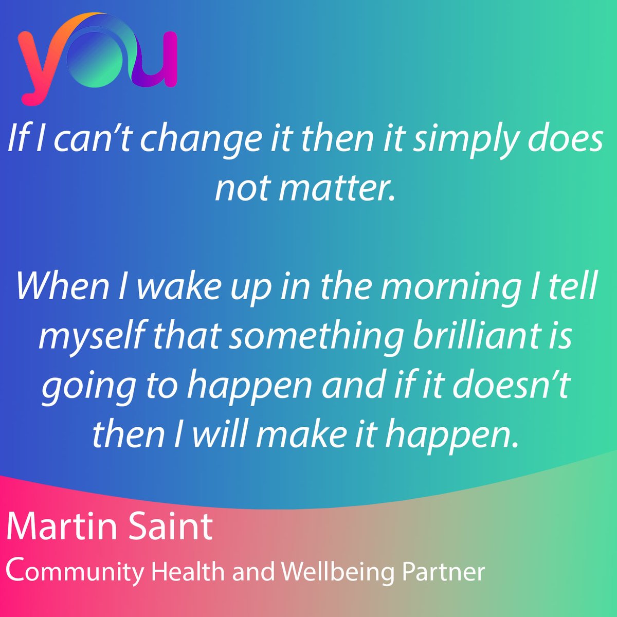 theyoutrust's tweet photo. It’s mental health awareness week and we asked around for quotes, advice and suggestions on how to keep mentally healthy. Thanks Martin! What do you do to keep mentally healthy? https://t.co/zBQFU0Mtje