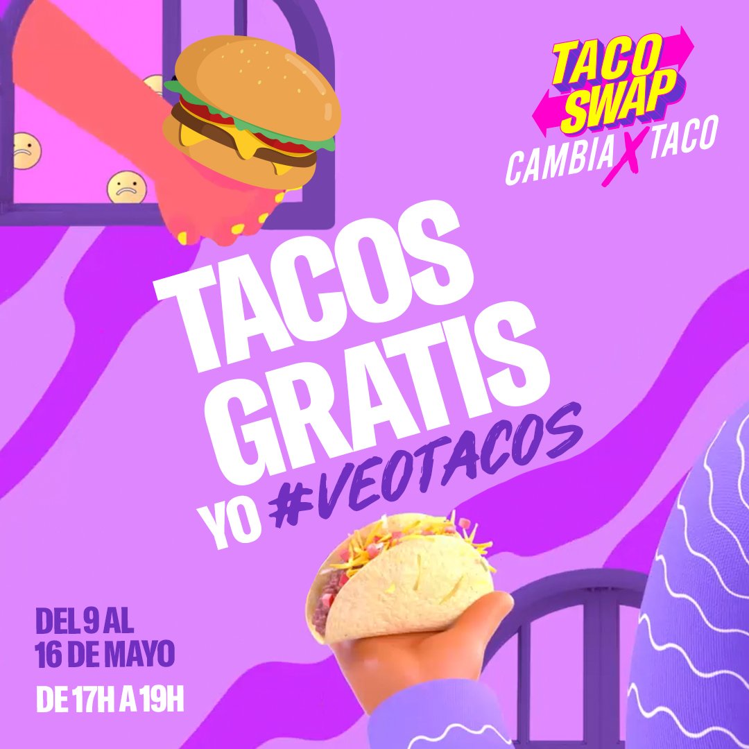TacoBellSpain's tweet photo. No hagas scroll. Guárdate este tuit y enséñalo en un Taco Bell de 17h a 19h para llevarte un Crunchy Taco Supreme gratis 🌮 #CambiaXTaco https://t.co/JDJ1POW4Gk