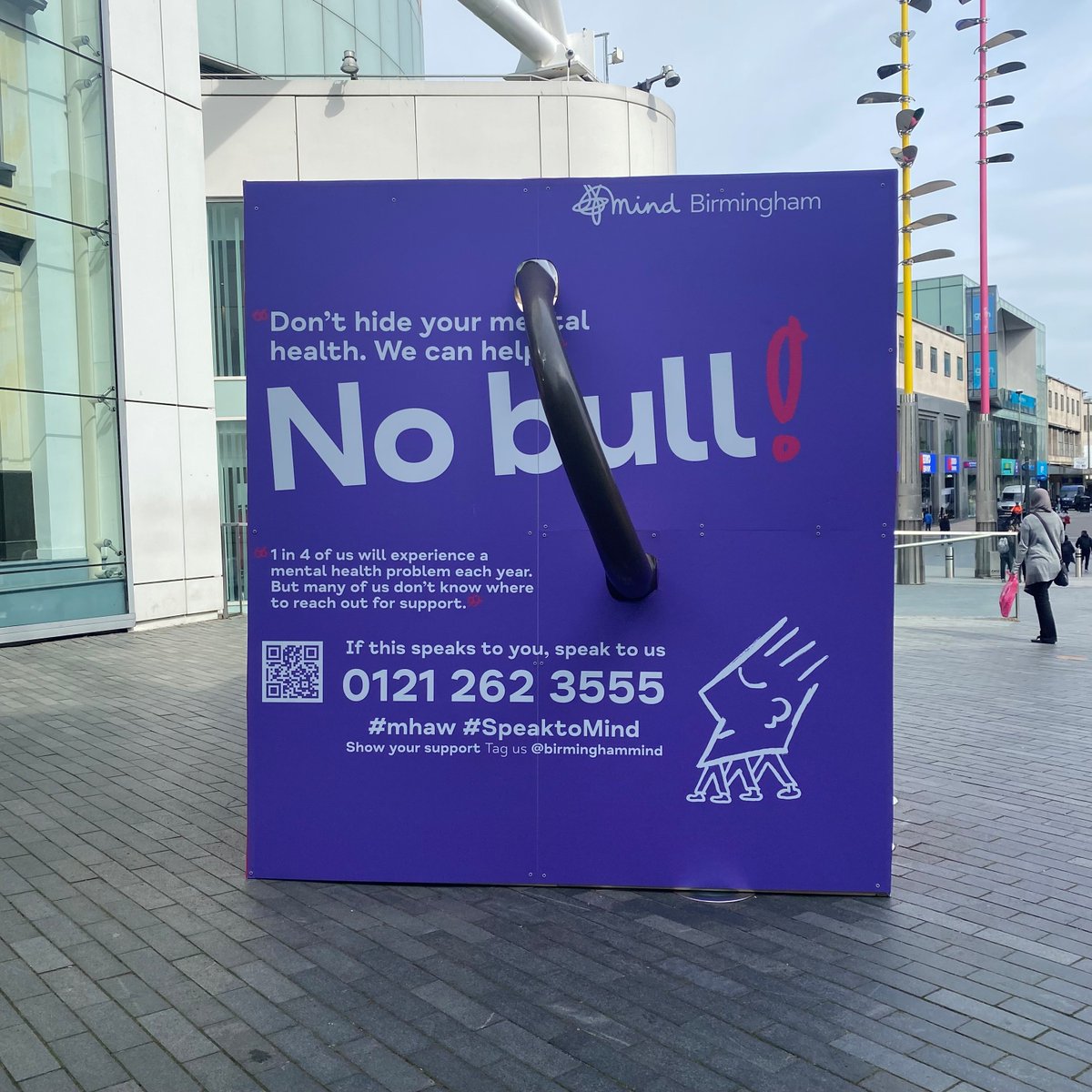 For the first time since its arrival, the much-loved Bull will be out of public view all of next week, as part of a Mental Health Awareness Week campaign. 

#NoBull