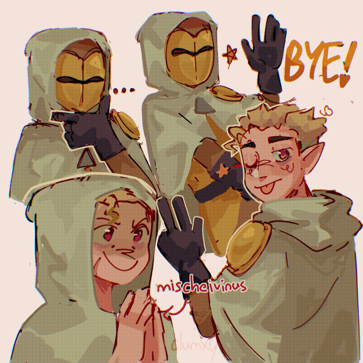 clumxyy_'s tweet photo. golden boy!!! Missing the mask and sass tbh #tohfanart https://t.co/jJlUxrKtKK