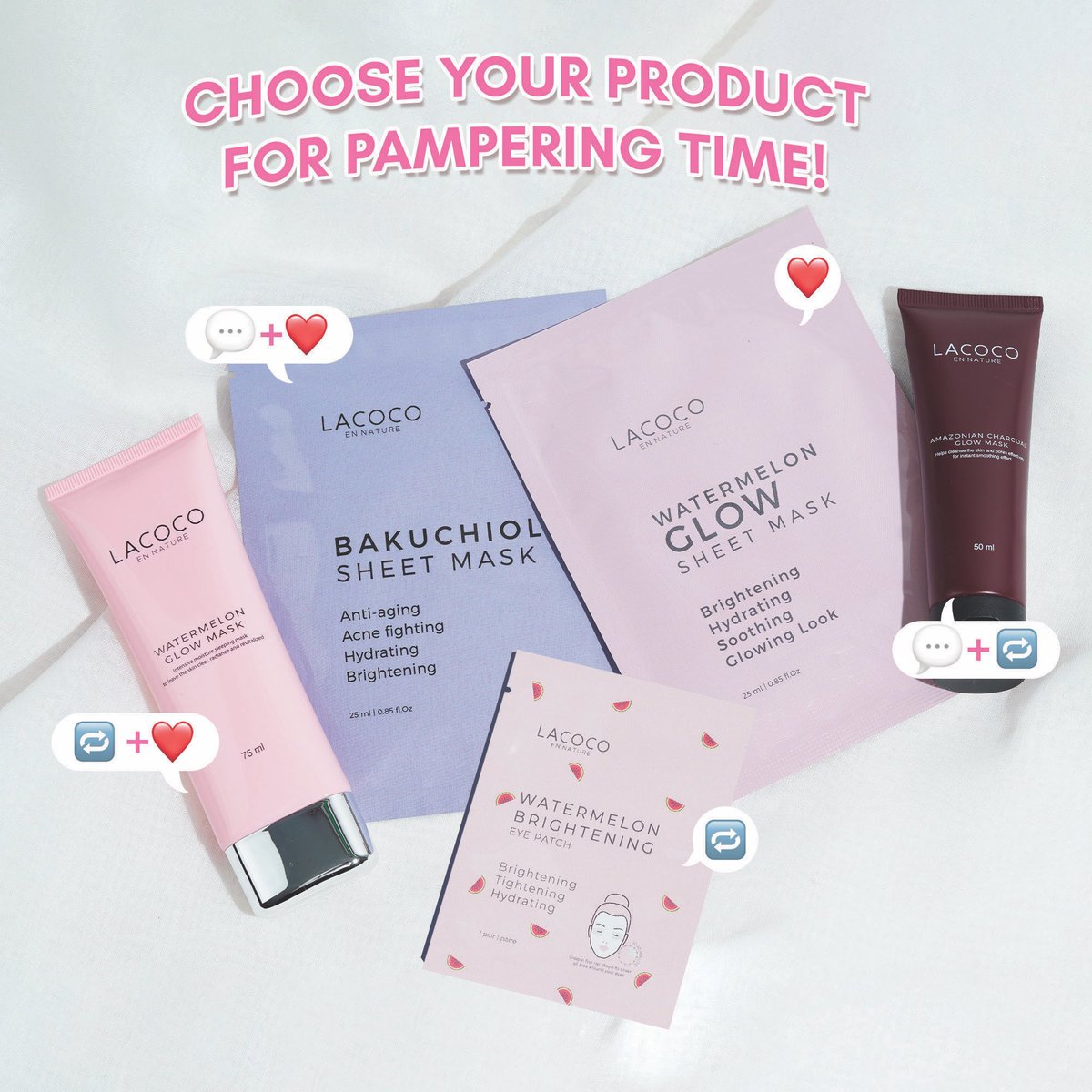 lacoco_id's tweet photo. ๐๐ปโโ๏ธ PILIH YANG KAMU MAU BUAT #PamperingTimeWithLacoco ๐๐ปโโ๏ธ
โ
Buat me time
โ
Buat skinkeran with bestie
โ
Buat skinkeran with doi
Yuk langsung aja, dari produk di bawah kamu bakal pilih yang mana nih buat Pampering Time? ๐
๐ป๐ https://t.co/EaRVTiG9e8
