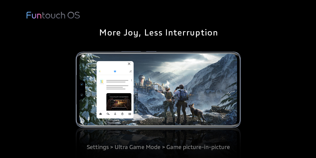OriginOS_Global's tweet photo. Bring more joy for your entertainment experience without interruptions.
Try #GamePictureinPicture to bring up small window apps.
๐Simply #RT & reply to win!
๐ Theme Redeem Code: 3 random winners!
#vivo #FuntouchOS #DelightEntertainmentMoment #UltraGameMode https://t.co/CAmI8TuPBZ