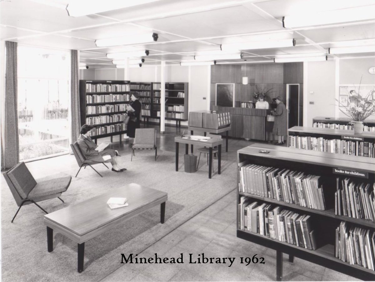 SomersetLib's tweet photo. #MineheadLibrary  has reopened with its bright, fresh new look.  Pop in and say hello if you are passing. 👋 A couple of photos from when it first opened and now! 👏Thanks @fg_library 
 #WeAreSomersetLibraries https://t.co/YEw2xXSZdu
