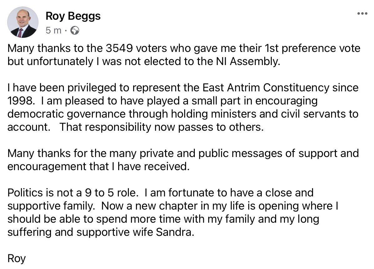 Roy Beggs tweet media