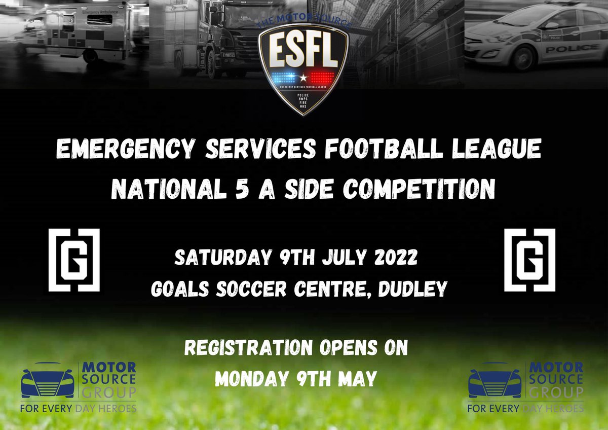 Registration is NOW open for the <a href="/Motor_Source/">Motor Source Group</a> ESFL National 5 a side Competition 2022 💥🏆⚽️

For full details and to register please click the link below 👇

esfl.co.uk/national-5s-co…