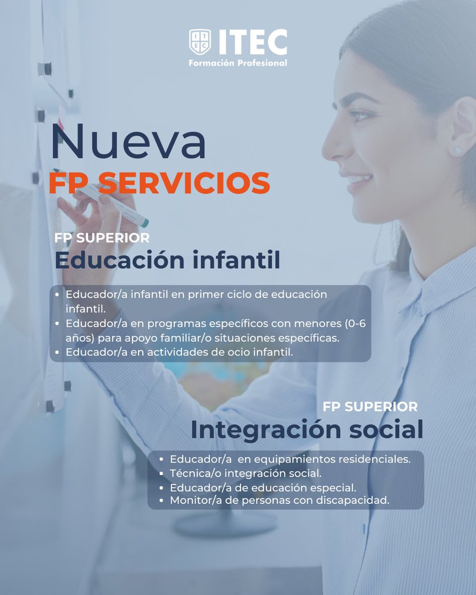 itecfp's tweet photo. 🥇 Las FP con más empleo y mejores pagadas están en Antequera
Realizar un ciclo formativo de grado superior te abrirá un camino lleno posibilidades con respecto a salidas profesionales. Incluso es una vía para acceder a la universidad.
Enlace a WhatsApp: https://t.co/JkfmiR9PZ4 https://t.co/YeXMl0Vqir