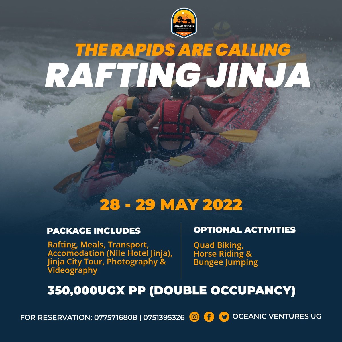 SseseRave's tweet photo. Work, Travel, Save, Repeat.
Let's repeat it on 28 -29 MAY 2022
BOOK your slot with only 100,000UGX.
#Rafting #Jinja #travelling #Travel #ExploreUganda #UniquelyOurs #Kusimbula #Travelholic https://t.co/GfVMaN2i4r