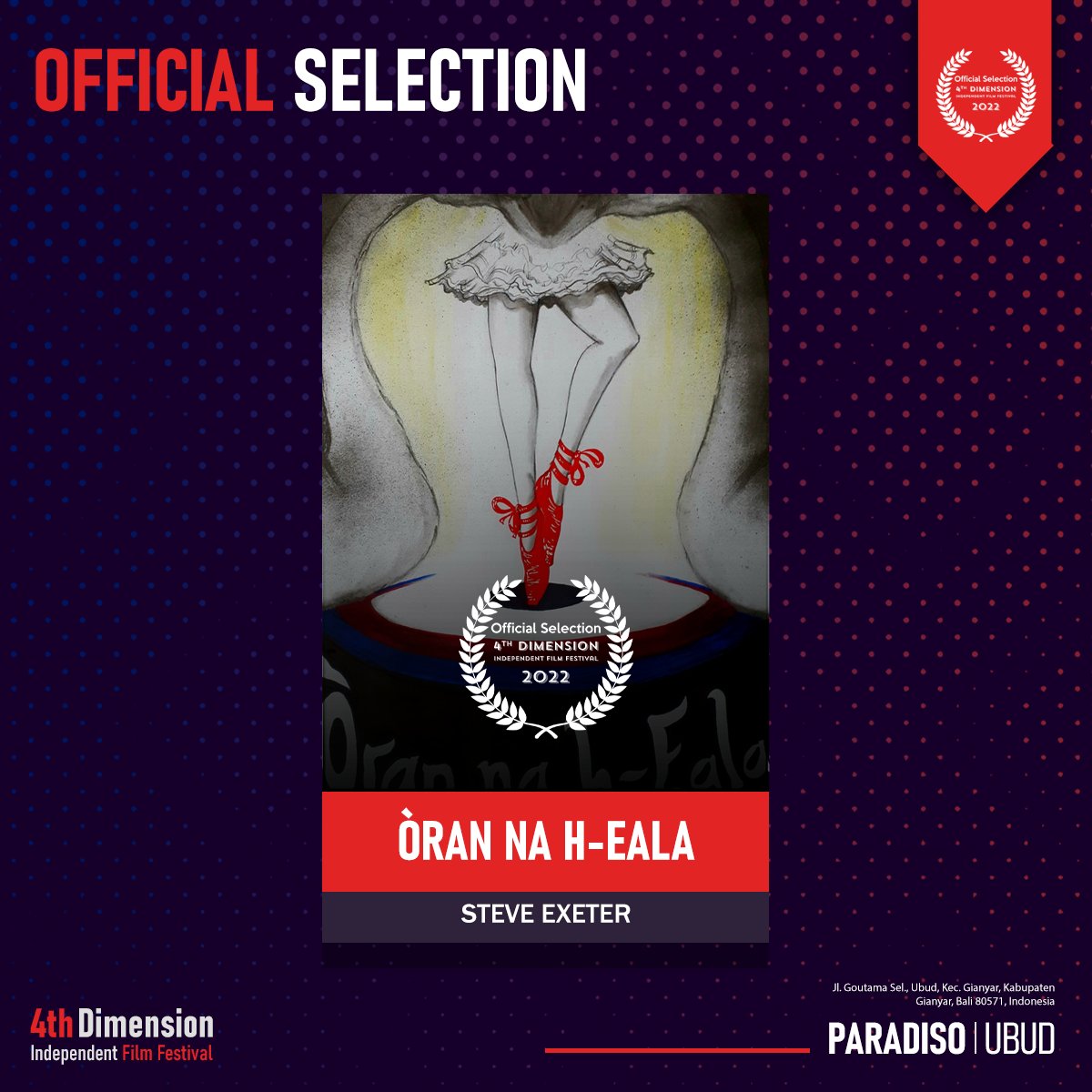4D_FilmFest's tweet photo. Congratulations to all the officially selected project of March-April Season.
Thanks for your contribution to the world of Independent Cinema!!
.
#officialselectionnotify #officialseelection #indiefilmfestival #bali #indonesia #fdiff2022 #filmfreeway @filmfreeway https://t.co/AEHzagoEwZ