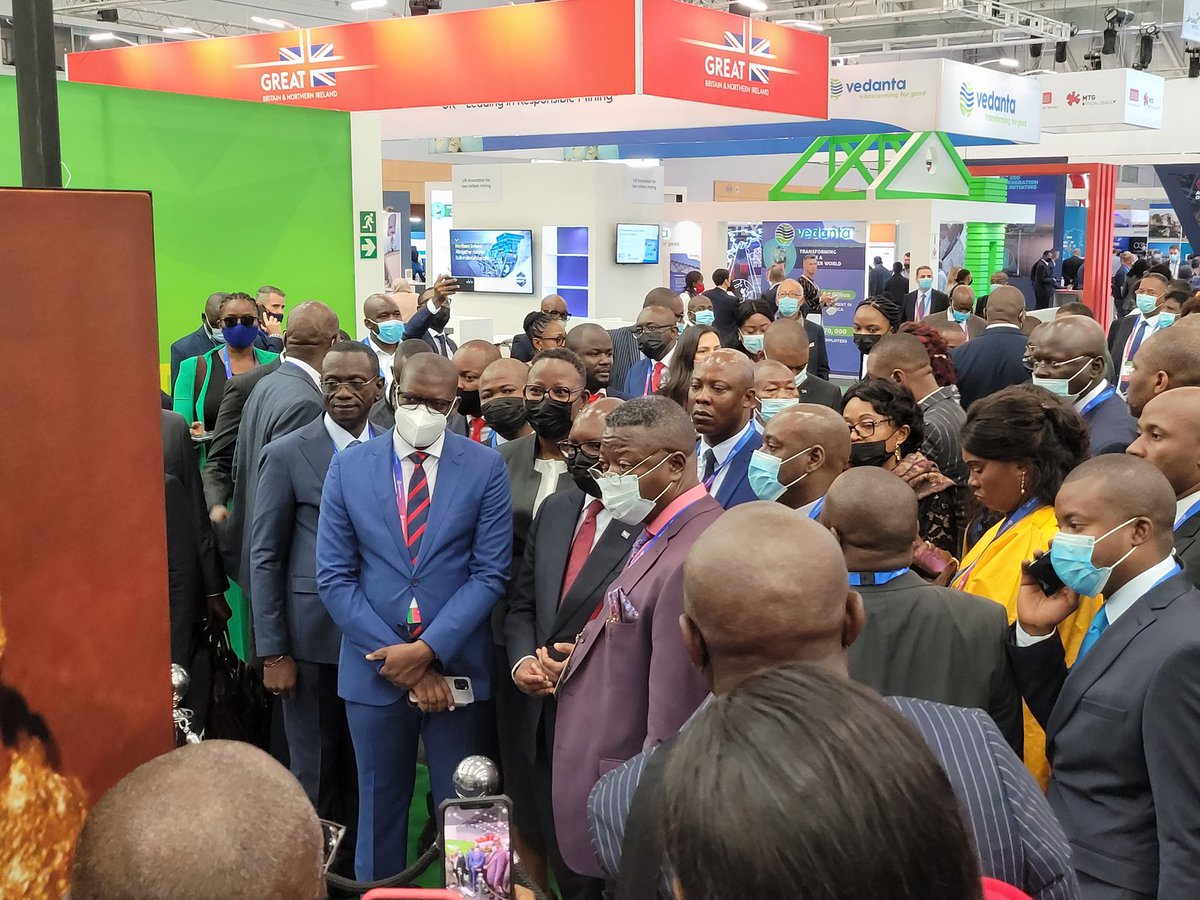 JKanyoni's tweet photo. Visite du stand RDC #MiningIndaba2022 et forte présence des Ministres @PatrickMuyaya et Gouverneurs de provinces @JacquesKyabula et Conseillers de la @Presidence_RDC . Demain discours du PM @LukondeSama en marge de @MiningIndaba . https://t.co/rMI6TrnJgF