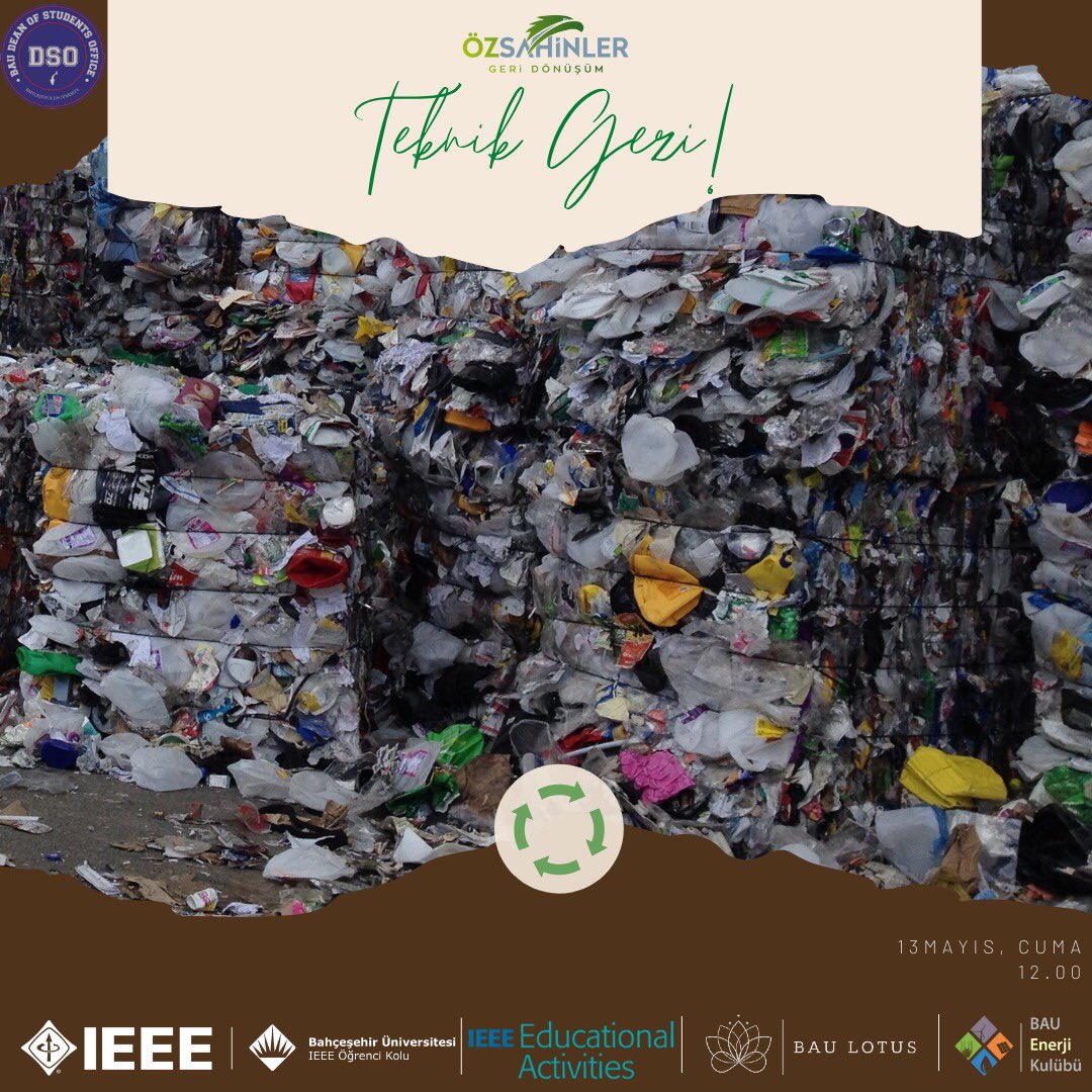 BAU_IEEE's tweet photo. EA komitemiz, BAU Lotus ve BAU Enerji kulübüyle beraber sizleri Özşahinler geri dönüşüm tesislerine götürüyoruz! 🤩

Fabrikanın süreçlerini deneyim edinebileceğiniz; meslekler ve iş bölümleri hakkında çeşitli bilgilere sahip olacağınız teknik gezimize hepinizi bekliyoruz! 🥳 https://t.co/8g7rypvZah