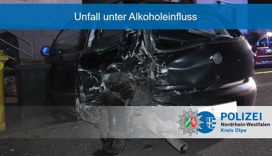 polizei_nrw_oe's tweet photo. Ein Alleinunfall hat sich gestern gegen 21:50 Uhr auf der Bamenohler Straße in #Bamenohl ereignet. Hier befuhr ein 24-Jähriger die Straße &amp; kollidierte mit einem parkenden Pkw. Ein Alkoholtest ergab einen Wert von über 1,2 Promille. Infos:  https://t.co/LfSdOY6vau #PolizeiOE🚔 https://t.co/cKYa7hJIOn