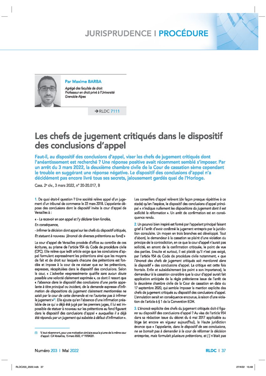 Ce mois-ci la #PROCEDURE# à l'honneur. Merci à Maxime Barba.