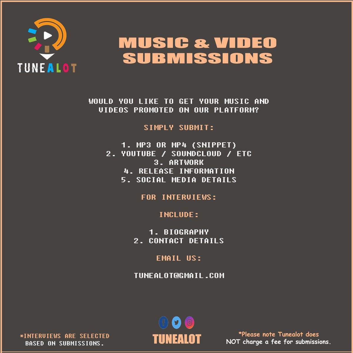 tunealot's tweet photo. Good day 

Do you have music and music videos you would like to get promoted on our social media platforms and website feature? 

Follow the steps below ⬇️ to be considered. 

Unfortunately, if you haven't heard from us in 2 weeks consider your application unsuccessful. https://t.co/Qns1zacmKb