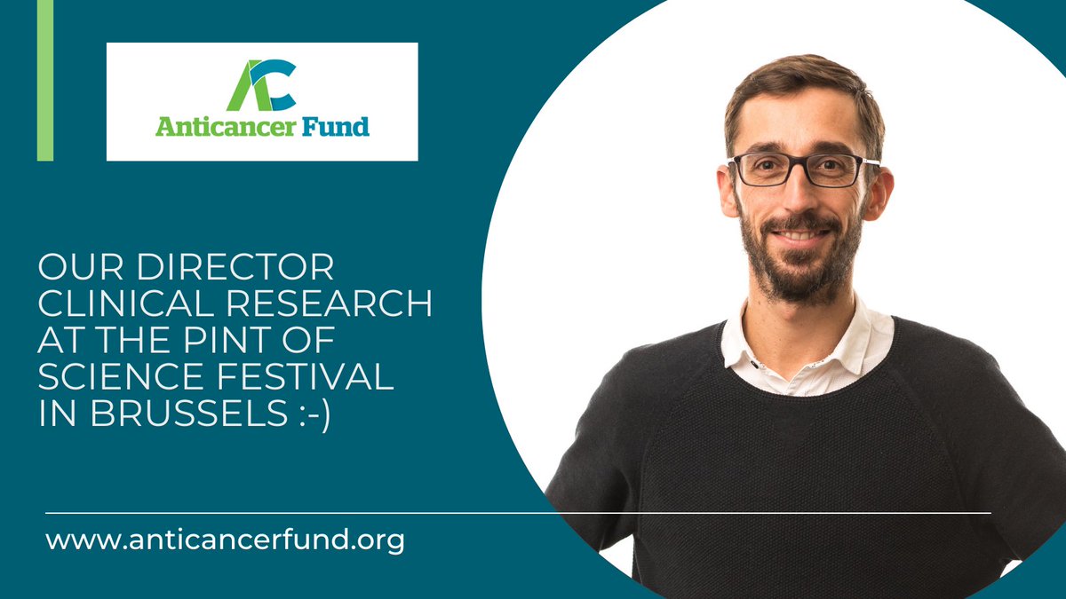 Do you know the #PintOfScience festival? This Wednesday, our director clinical research, @Simple_Trials, will speak about 'Finding new uses for existing drugs' in Brussels. It's almost sold out, so please book your tickets.
pintofscience.be/Event/New-idea…
#anticancerfund #antikankerfonds
