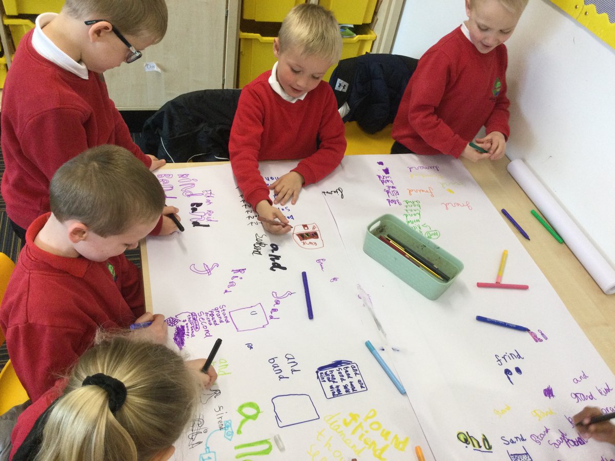 SchoolHillside1's tweet photo. #P2LWHillside hard at work practising their spelling sounds this morning🌟 https://t.co/QhdloTQ4PX