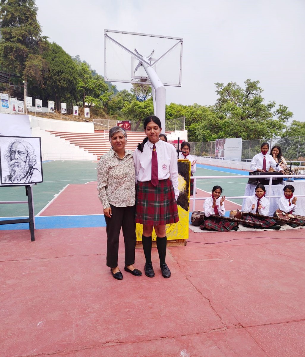 MussoorieS's tweet photo. #MIS remembered and pays tribute to the man, the legend, the visionary leader and poet who harmonized India's national anthem on his birth anniversary. 

#jaihind #rabindranathtagore #gurudev #mistars #girlsboardingschool #misindia #mussoorieinternationalschool https://t.co/EqYACOkBXr