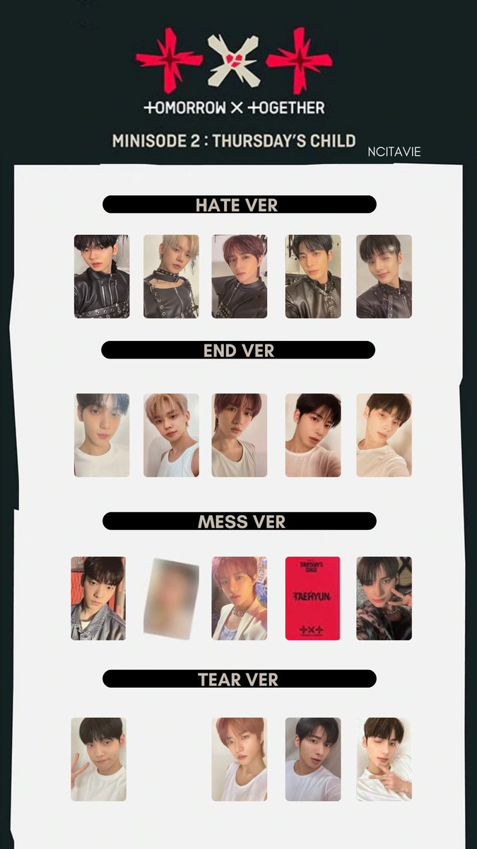 TXT TOMORROW X TOGETHER – Minisode 2: Thursday's Child – 4. Mini-Album HATE Ver. + Extra Photocards TXT TOMORROW X TOGETHER – Minisode 2: Thursday's Child – 4. Mini-Album HATE Ver. + Extra Photocards