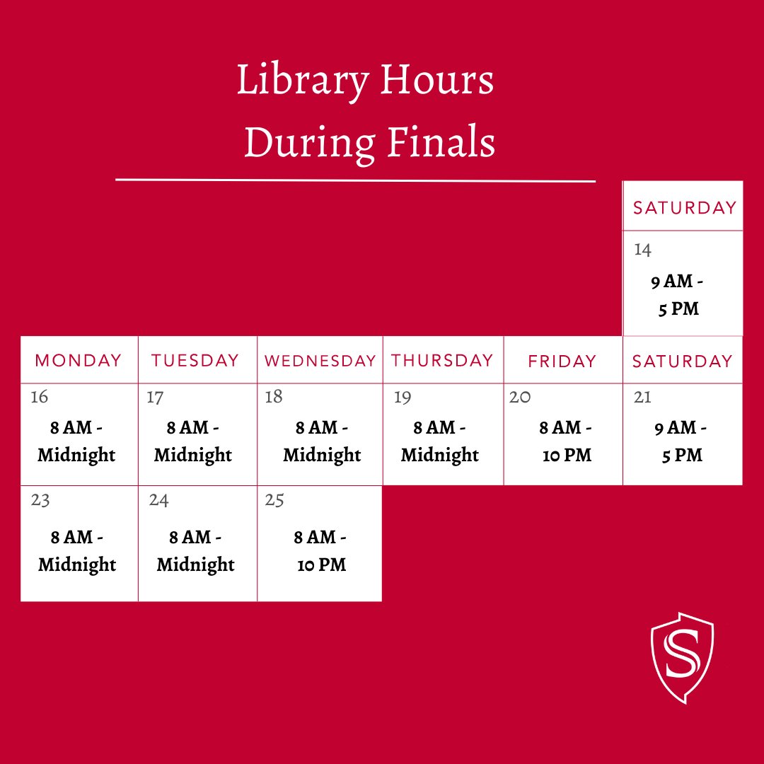 StanStateLib's tweet photo. Warriors, the University Library will be extending its hours during finals. Please refer to the link below for more information. 
https://t.co/2b1amrrE3T https://t.co/tKQgb6rbd8