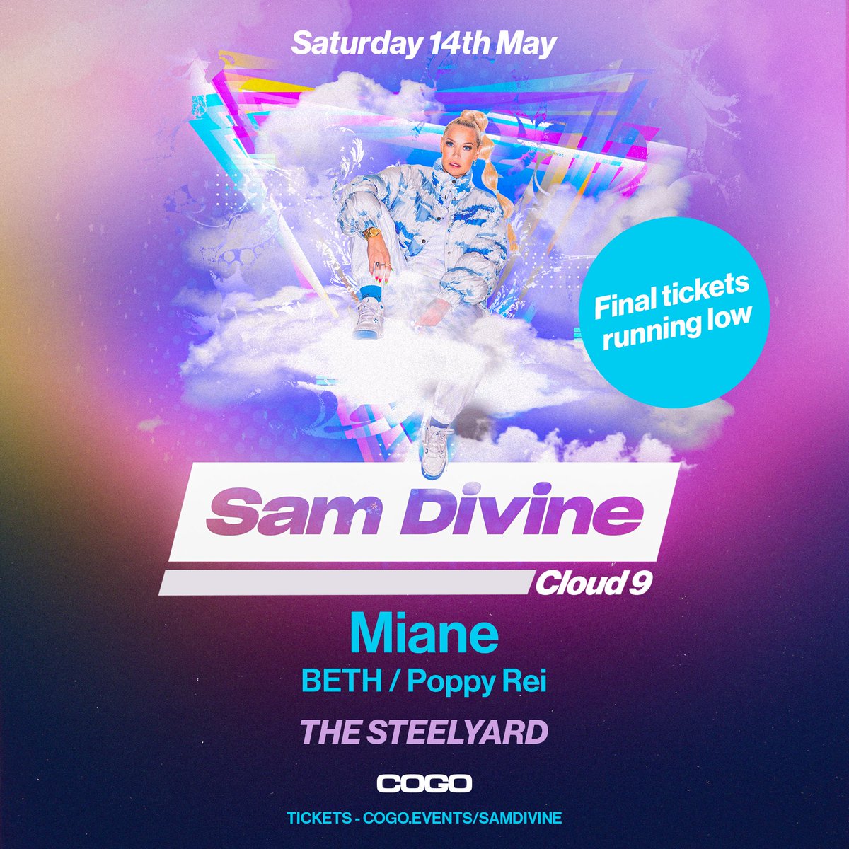 cogoevents's tweet photo. . @samdivine touches down at @thesteelyardLDN this Saturday for the final leg of her highly praised Cloud 9 UK tour alongside @mianemusic, @bethmawer and @poppyreidavies ☁️😈

Final tickets:
https://t.co/0y7LWDMNWH https://t.co/3CWx0RSXq9
