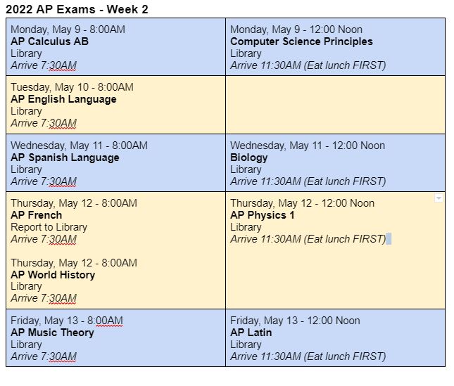 AkinsAPProgram's tweet image. Akins ECHS is ready for week 2 of AP Exams!
@AkinsAISD @AkinsJournalism