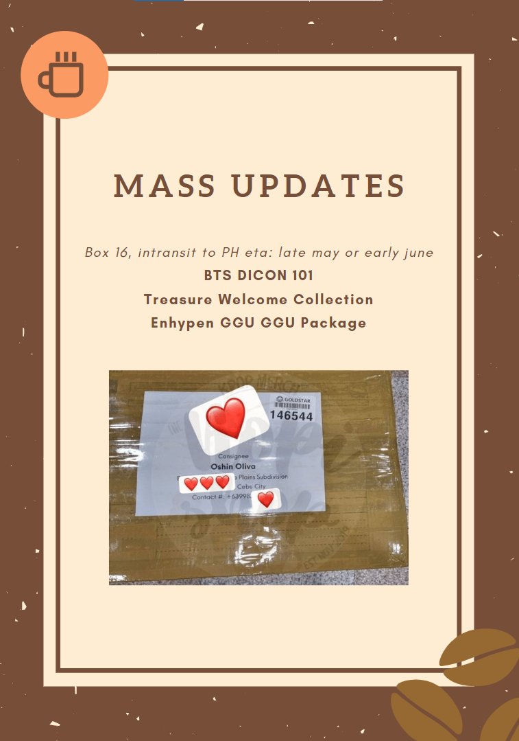 thekopishop's tweet photo. #KopiUpdates MASS UPDATES AS OF 5/10/22 TUESDAY 9AM

Please don't hesitate to DM us if you have questions, clarifications, inquiries etc.

Thank you so much and God bless! 🤎🤎🤎 https://t.co/iCeMwSTK65