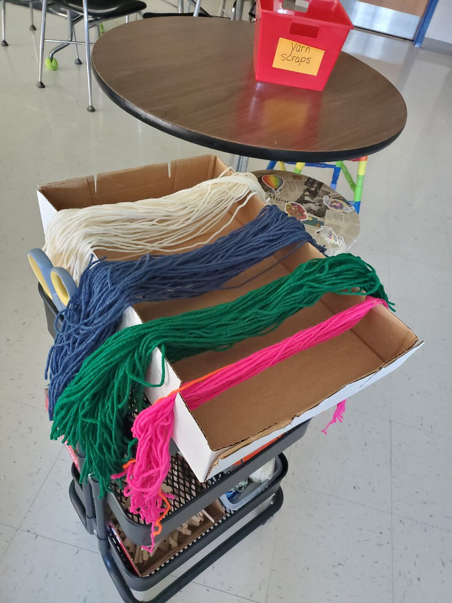 MrsKrinn's tweet photo. Ready for some yarn in art! #BHESart https://t.co/mu3xWfq3Ln